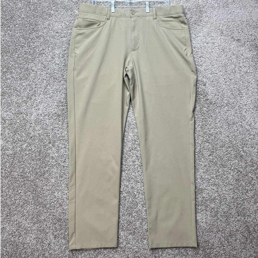Callaway Pants Mens 38x32 Khaki Tan Stretch Golf Performance 5 Pocket Trousers
